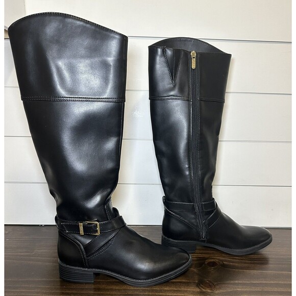 SAM EDELMAN CIRCUS Tall Black Leather Riding Boots Women's SIZE 7‎ - Picture 3 of 13